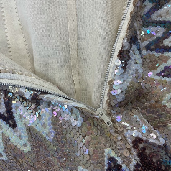 Vintage l 60s S Iridescent Sequin A-Line Twiggy Scooter Vespa MCM Mod Mini Dress - Picture 11 of 15